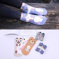 5/10 pairs women's Cotton ankle Casual Low Cut Socks Cartoon Animal Dog Cat Ear