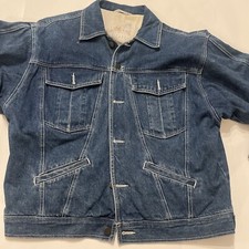 Vintage Gitano Women’s Sz M Denim Button Jacket Oversized Medium Lined Blue Jean