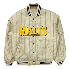 Retro Japan Suntory Reversible Malts Baseball Pin Stripe Stadium Varsity Jacket