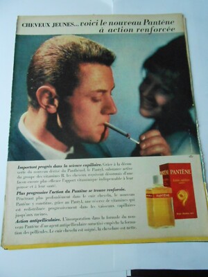 Werbung Advertising 1963 Junge Haare...hier ist die neue Pantène