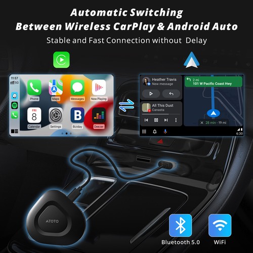 ATOTO 2 in 1 Wireless CarPlay AI box Android Auto Smart Box Adapter Converter - Bild 3 von 6