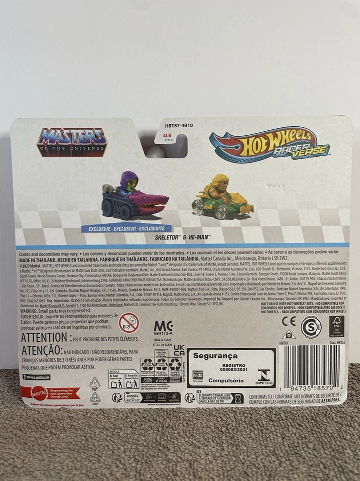 Hot Wheels Racer Verse 2pk Skeletor & He-man, New 2024 - Image 2 of 2