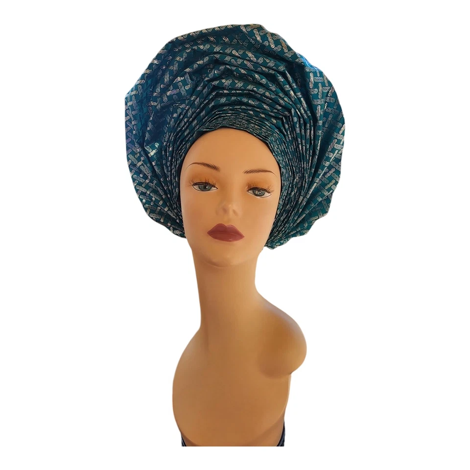 Mezcla verde azulado con corbata gris lista para usar, autogele nigeriano Foto 3 de 3