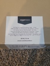 2pack XLR MALE TO FEMALE MIC cord MICROPHONE audio extension CABLE 25 FT foot