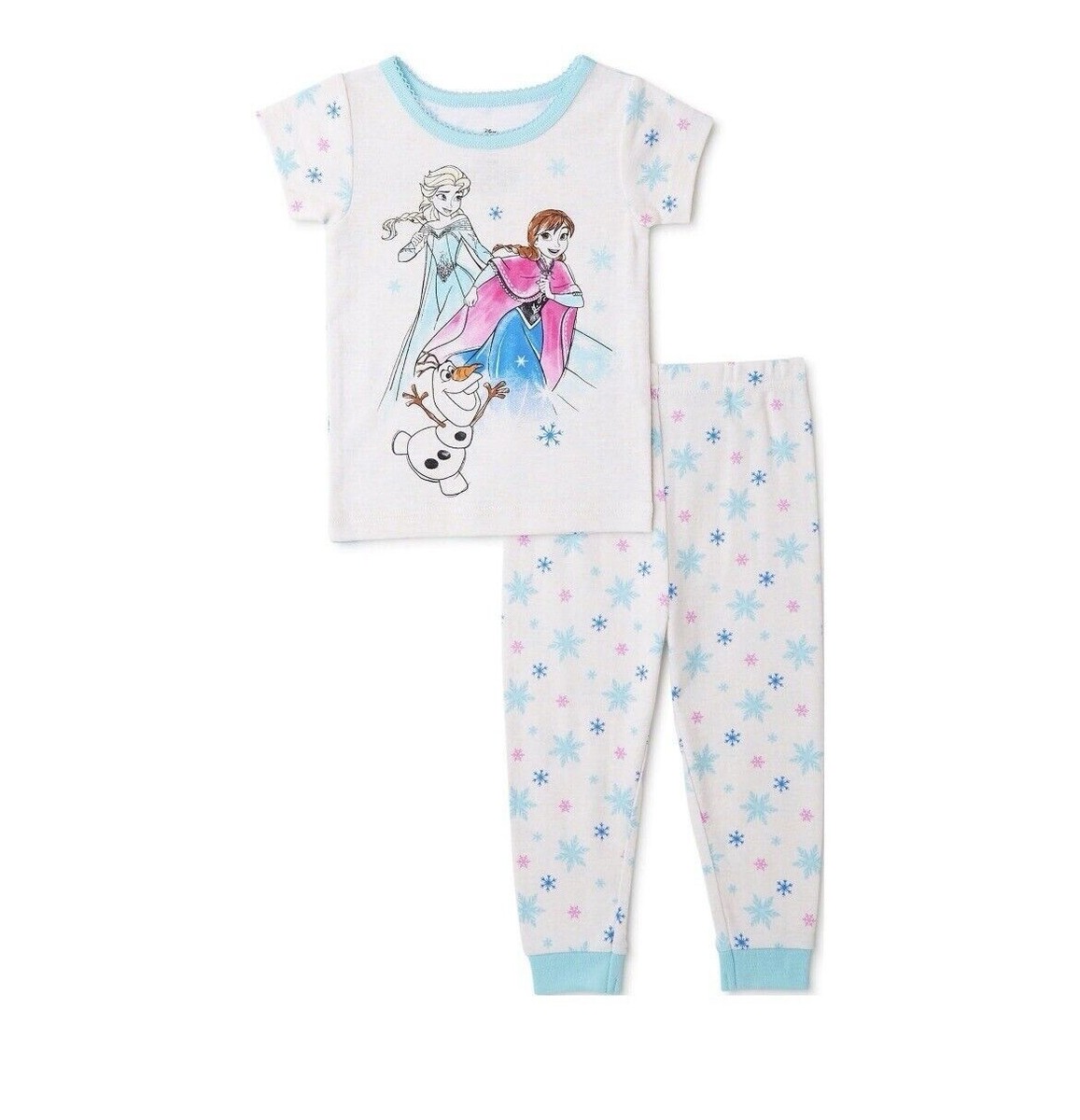 Disney Frozen Toddler Girls Pc Short Sleeve Snug Fit Pajama Set
