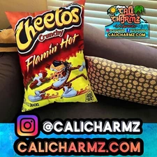 JUMBO FLAMIN HOT CHEETOS CHIPS LAYS  DORITOS CEREAL Decorative Pillow 2FT TALL!