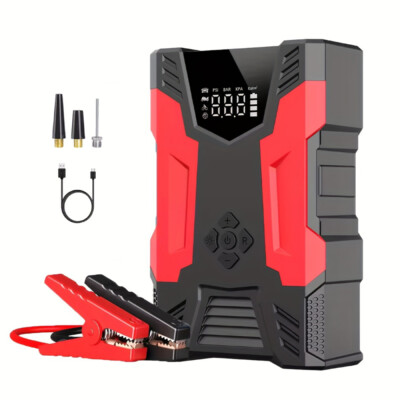 #ad Compact 3000A Jump Starter: Jump Start Inflate Tires Charge Devices LED Light $59.99