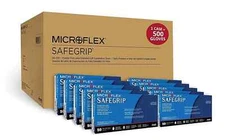 Microflex SafeGrip Powder Free Latex Mechanics Gloves Case Of 10 Boxes LARGE