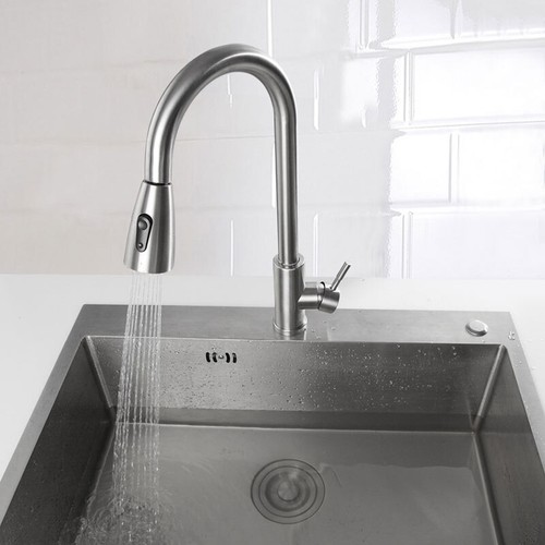 Kitchen Elisa Pull Out Spray Modern Kitchen Mixer Tap Single Lever Swivel Spout - Picture 4 of 6