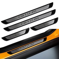 For Citroen C4 Chrome Door Sill Trim Plate Covers Scratch Guard 4 Pcs