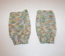 Women's Hand Knit Aspen Print Fingerless Mitten Gloves One Size