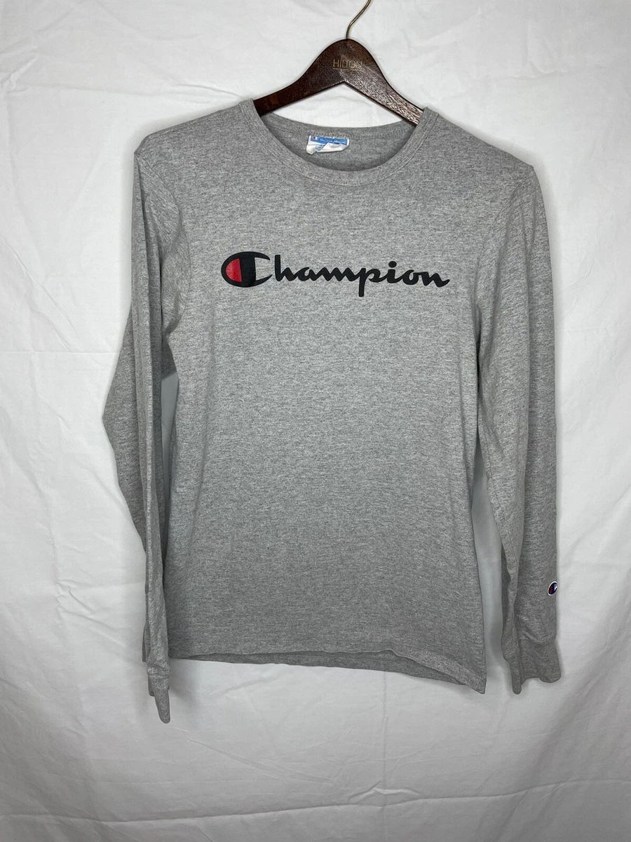 Grey champion long sleeve shirt cheap