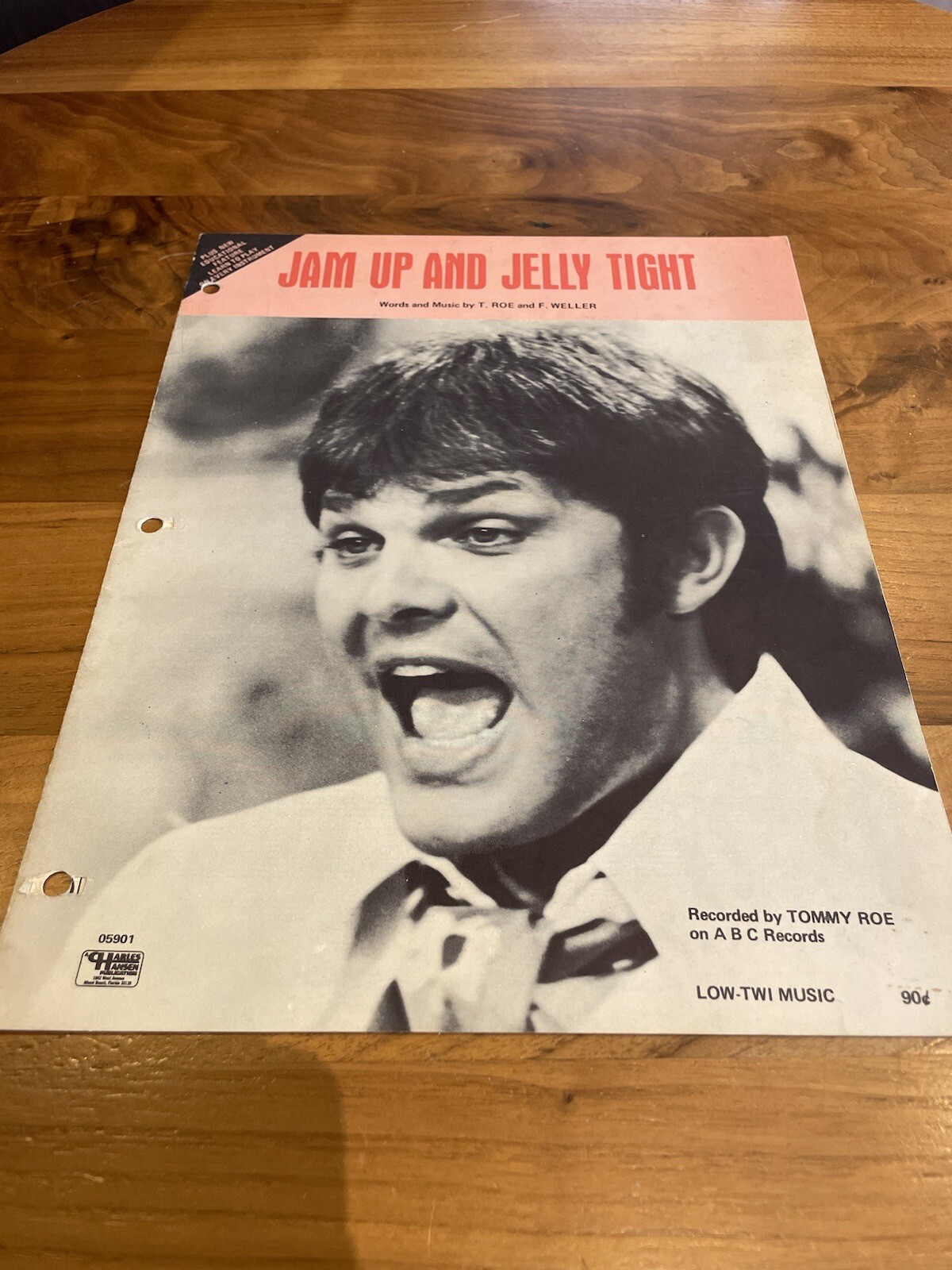 Tommy Roe Jam Up & Jelly Tight Vintage Sheet Music Classic Song eBay
