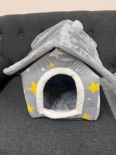 Dog House Indoor, Foldable Soft Kennel Bed Warm Cat Nest Puppy Cave with Cushion