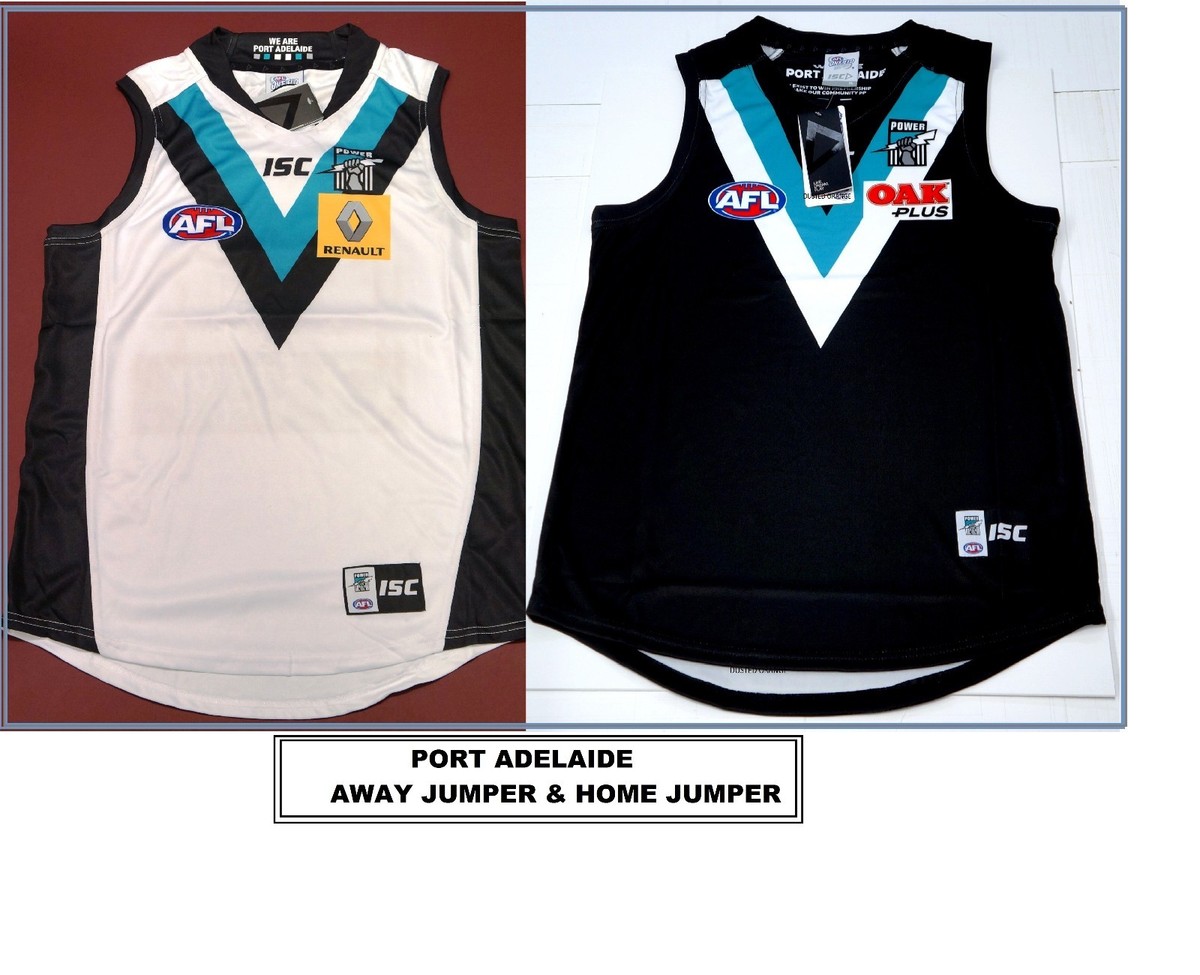 PORT ADELAIDE AFL JUMPER X SIZE LARGE HOME JUMPER AWAY