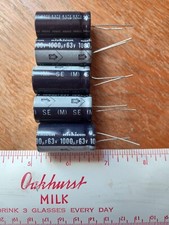 8 Pcs NOS Nichicon 1000uF 63v 85c Radial Electrolytic Capacitor