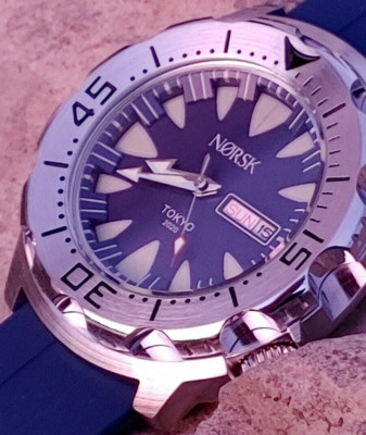 Sea Monster Watch, Norsk, Norway Tokyo Olympics Diver, Citizen quartz - Blue