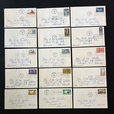 1191-1207 Stamps 15 Different 4c Commemorative FDCs 1962 (Addr-F.M. Kelton)