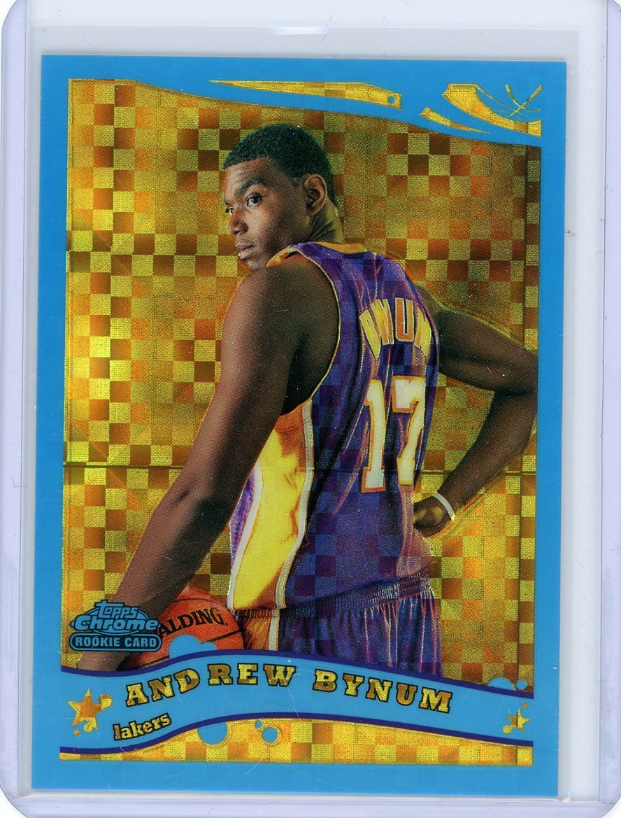 2005-06 Topps Chrome Blue X-Fractor Rookie #186 Andrew Bynum #85/90