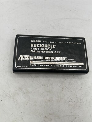 Wilson Rockwell Hardness Test Block Set with Case 30 Days Warranty See Pics
