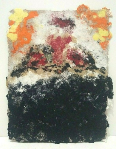 1990's ABSTRACT LANDSCAPE "FALL MIST" W/C L SALANDER Sd Infamous Artist/Dealer - Picture 2 of 8