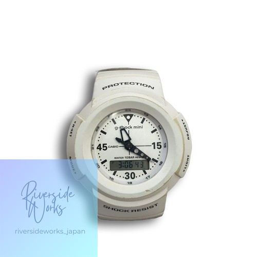 CASIO G-SHOCK Mini Quartz Watch Digi-Ana Rubber WHT WHT SS GMN-500