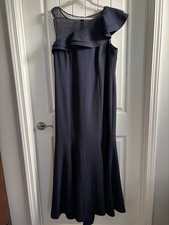 Eliza J Navy Long Evening Dress Nordstrom Size 18W Elegant Slimming Classic