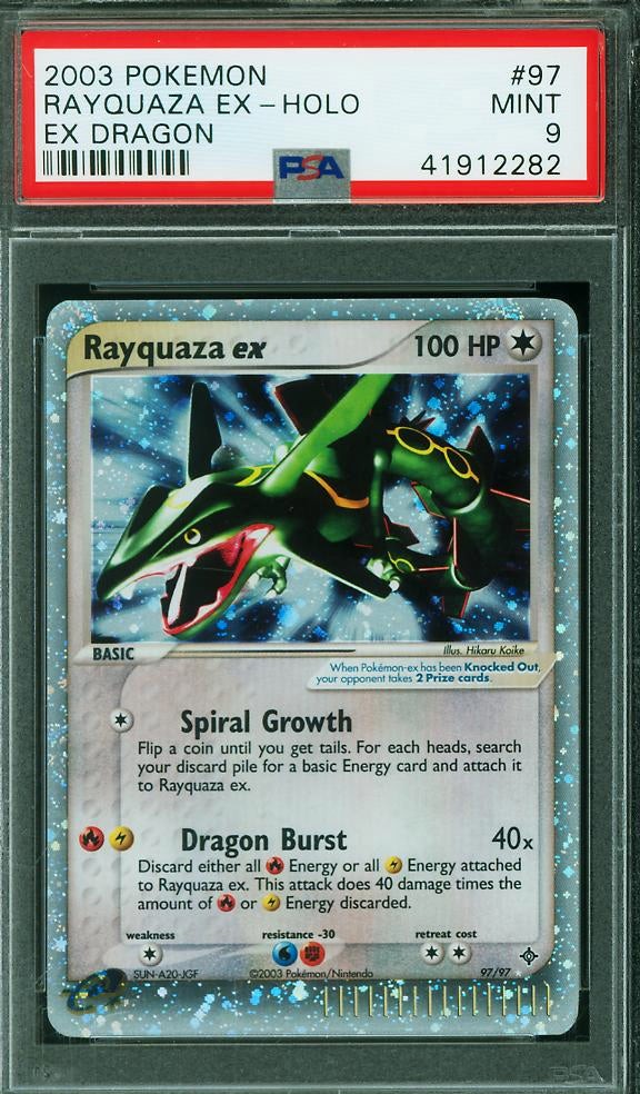 2003 POKEMON EX DRAGON #97 RAYQUAZA EX HOLO PSA 9 MINT | eBay