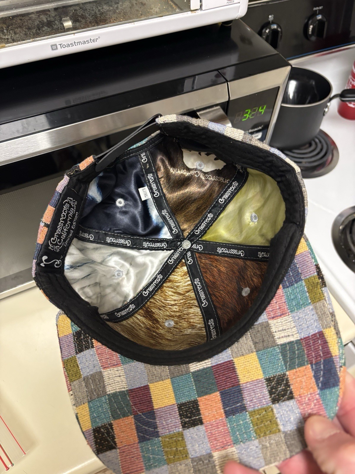 Grassroots California Patchwork Snap Back Hat L/XL - image 2