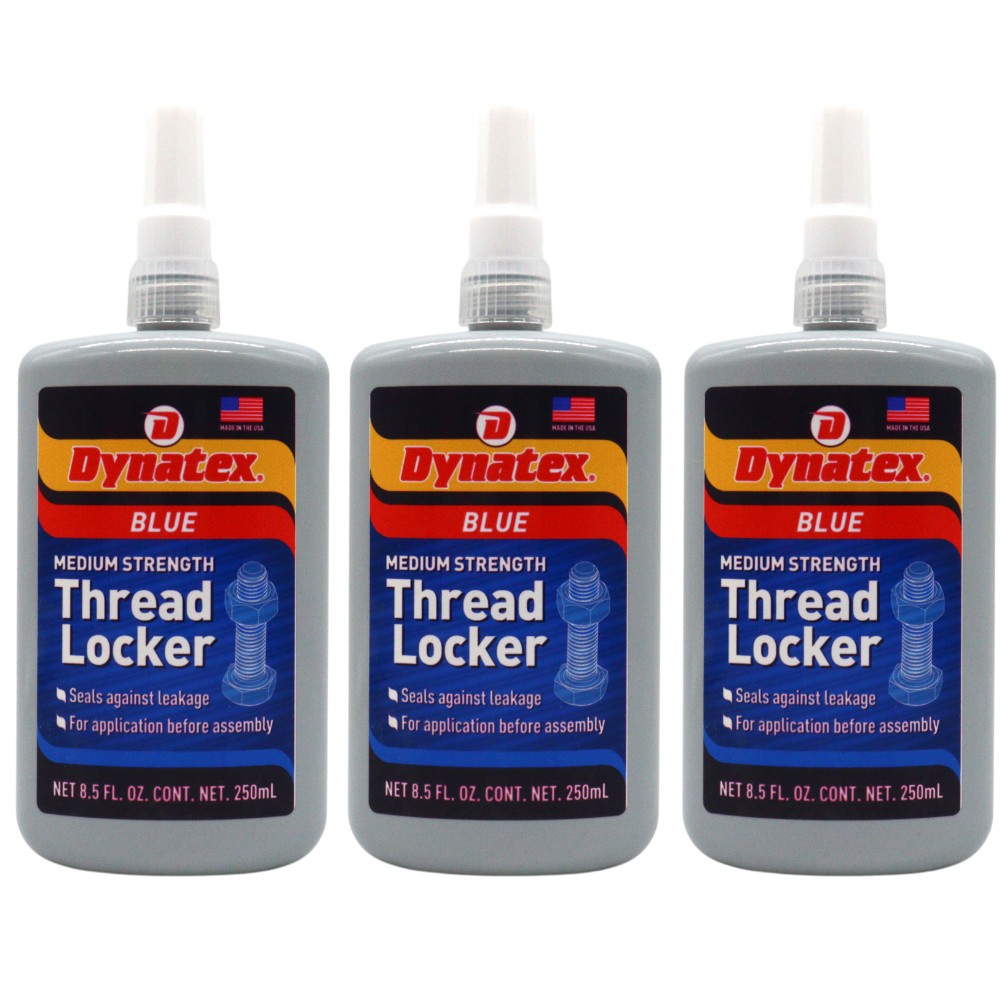 Dynatex Blue Medium Strength Threadlocker 8.5 oz Bottle (3-Pack)