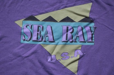 Vintage 90s Sea Ray U.S.A. T-Shirt Boat Boating USA Belton XL