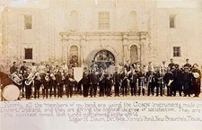 1913 Alamo New Braunfels Band San Antonio TX Texas RPPC Photo Postcard COPY