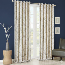 Crushed Velvet Curtains PAIR of Eyelet Ring Top Fully Lined Ready Made Curtain