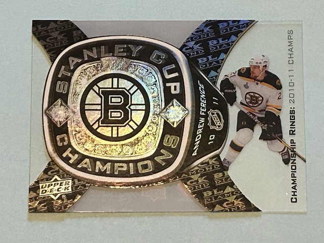 2011-12 schwarzer Diamant Boston Bruins Cup Meisterschaftsringe Andrew Ference