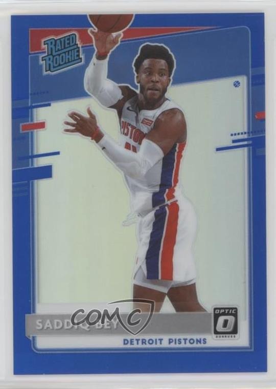 2020-21 Panini Donruss Optic Rated Blue Prizm /59 Saddiq Bey #169 Rookie RC