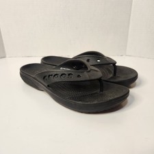 Crocs Unisex-Adult Classic Thong Flip Flops Black US Men's 7 Women's 9