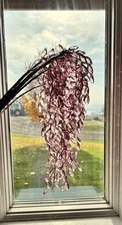 Set Of 9 Vickerman 20" Metallic, Rose, Purple Glitter Hanging artificial