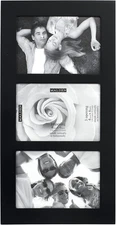 Malden - 951-346 4X6 3-Opening Collage Picture Frame - Displays Three 4X6 Pictur