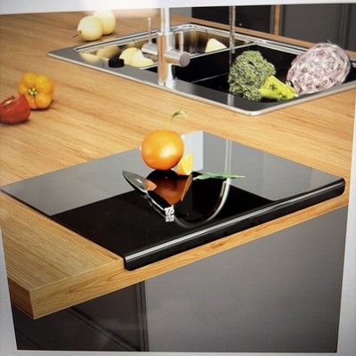 Acrylic Cutting Board with Counter Lip 24 x 18 | 60% Thicker & Durable