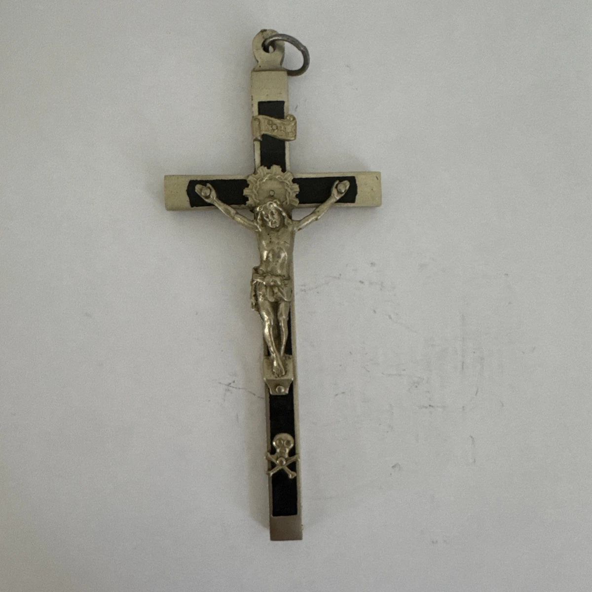 BELLE GRANDE ANCIENNE CROIX PECTORALE SOUVENIR de LOURDES Métal BELLE GRANDE ANCIENNE CROIX PECTORALE SOUVENIR de LOURDES Métal