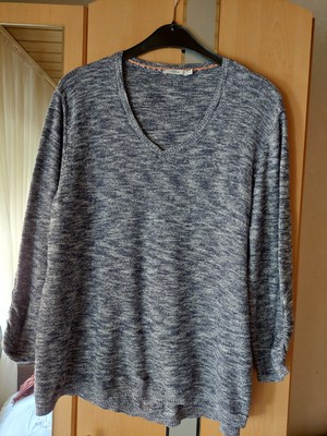 Modischer leichter Pullover von ''Cecil '' in Größe L, Farbe ''blau-weiß meliert''