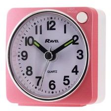 Image of Ravel Mini Quartz Travel Alarm Clock Snooze New Night Light Analogue Silent Move
