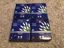 Celebrations White Mini LED Light String 100 Count 4 Box Lot Indoor/ Outdoor