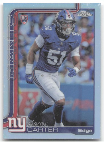 Abdul Carter Rookie 2025 Topps Chrome Refractor New York Giants