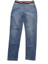 Tommy Hilfiger Jeans Kids 12/14 Blue Straight Pull On Elastic Waist Denim