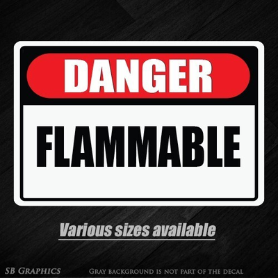 #ad #ad Danger Flammable Vinyl Sticker Fire Safety Label Warning Caution Oxygen Liquid $114.95