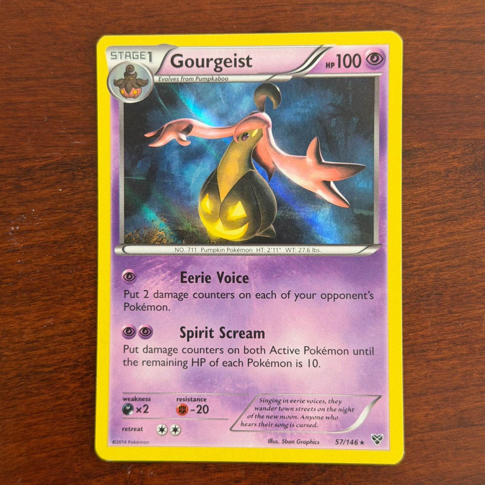 Gourgeist 57/146 Holo Rare XY Base Set Pokemon Card