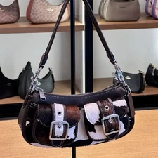 NWT Coach Ashton Bag With Cow Print CCC83 cow printed haircalf/Sv/Cow Multi