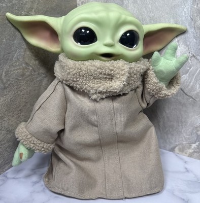 Star Wars Talking Grogu / Baby Yoda 11'' Plush W/ Vinyl Head Mattel 2020, Works
