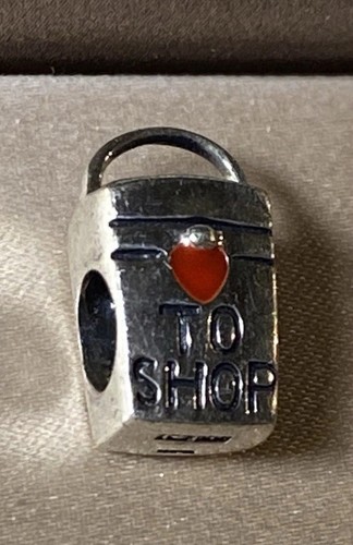 IBB Signed Sterling Silver I Love to Shop Bag Charm